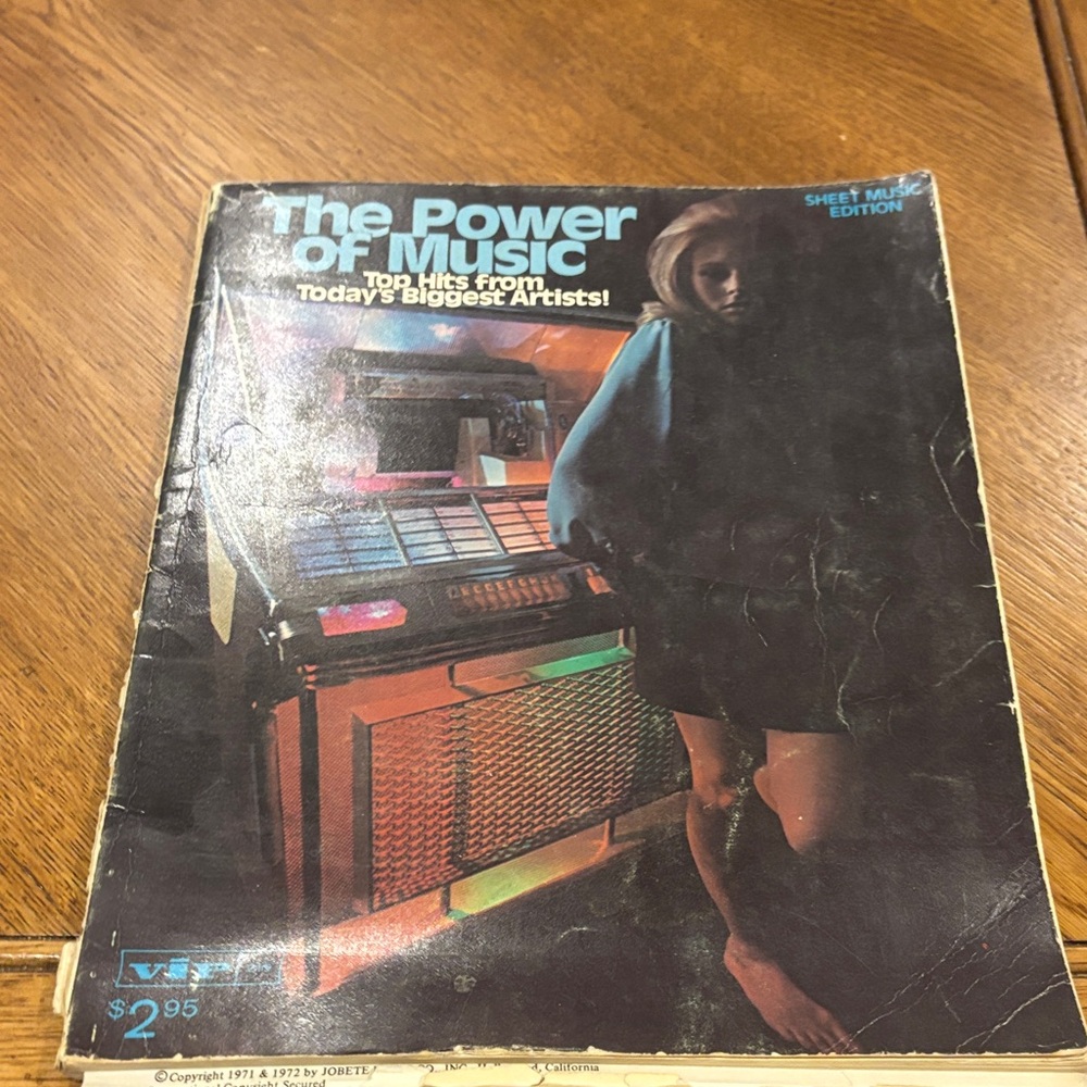 Vintage Music Sheet Book - The Power of Music